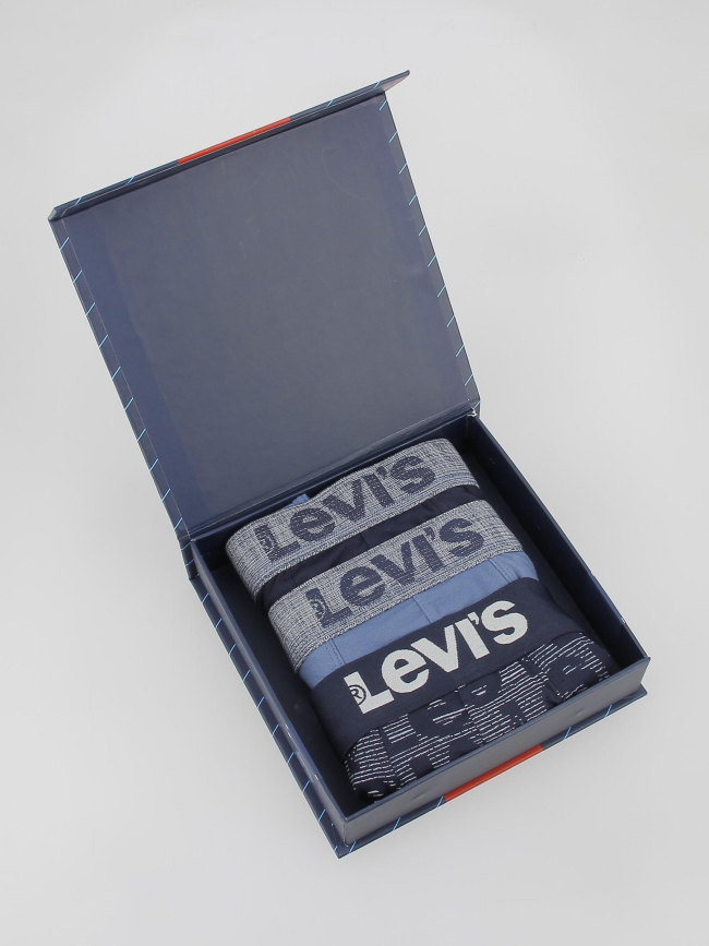 Coffret 3 boxers denim bleu marine homme - Levi's