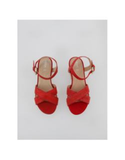 Sandales compensées ischia corda rouge femme - Geox