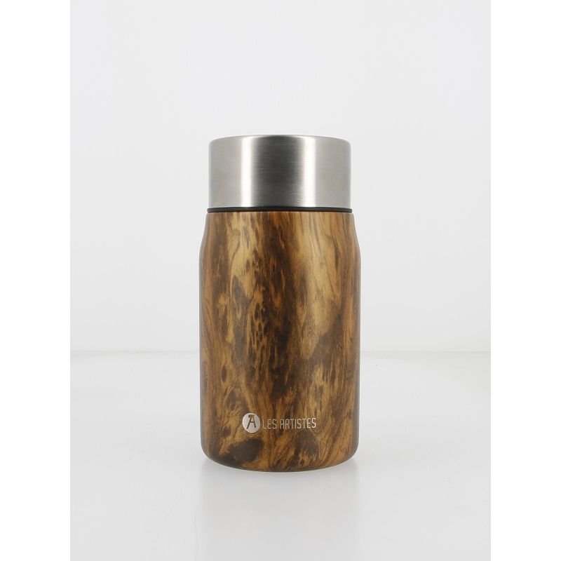 Lunch box inox 700 ml wood marron - Les Artistes