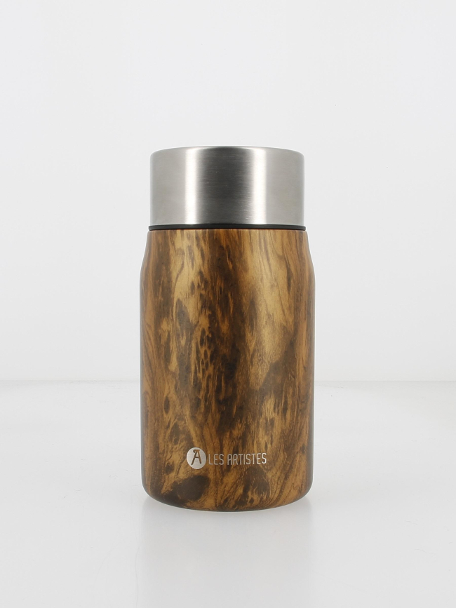 Lunch box inox 700 ml wood marron - Les Artistes