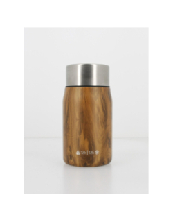 Lunch box inox 700 ml wood marron - Les Artistes