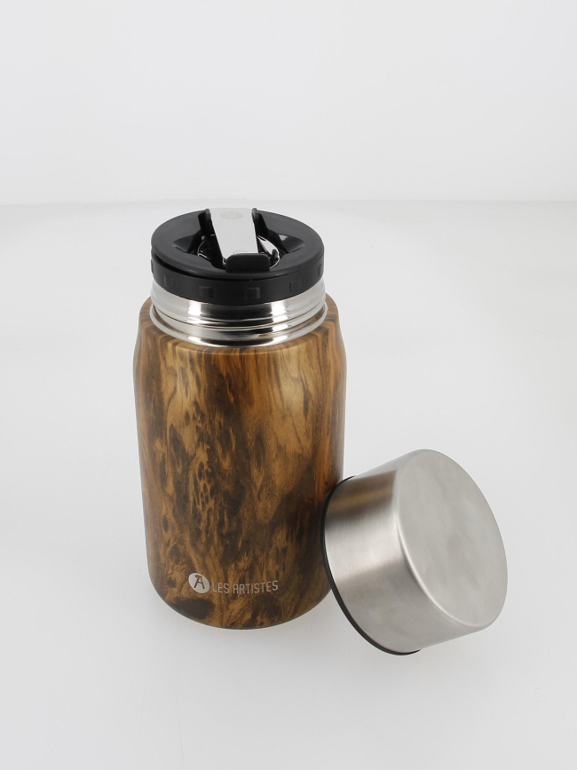 Lunch box inox 700 ml wood marron - Les Artistes