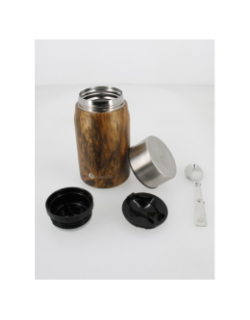 Lunch box inox 700 ml wood marron - Les Artistes