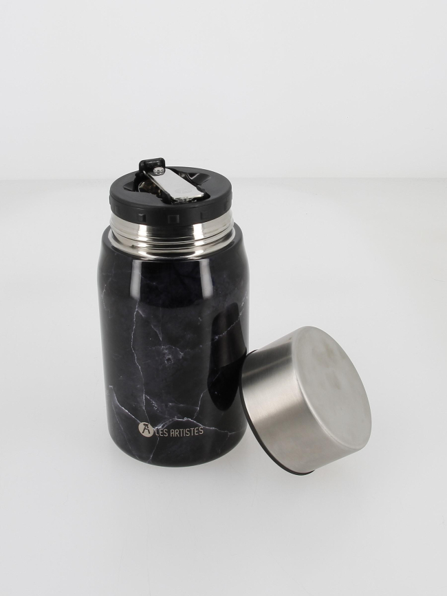 Lunch box inox 700ml marble noir - Les Artistes