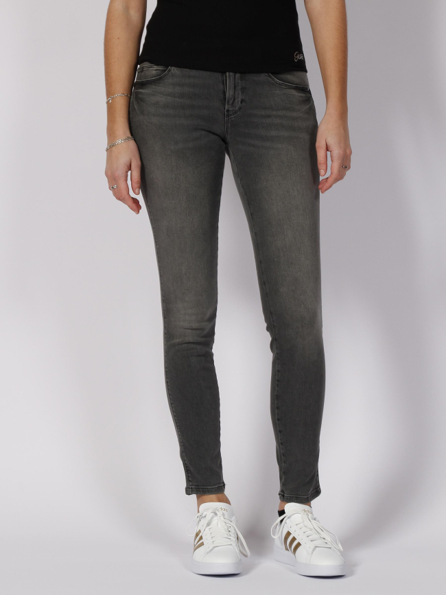 Jean skinny curve x carrie gris femme - Guess