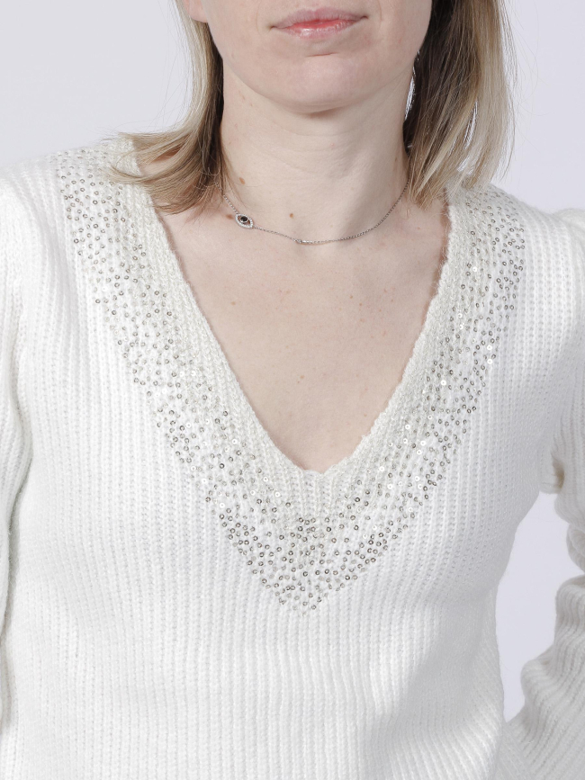 Pull vince blanc femme - Morgan