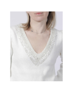 Pull vince blanc femme - Morgan