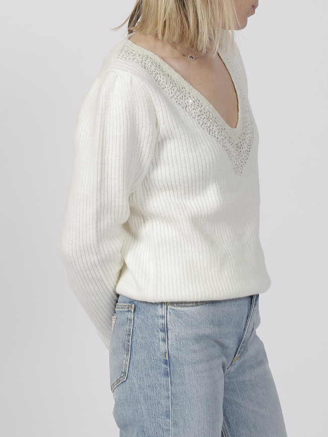 Pull vince blanc femme - Morgan