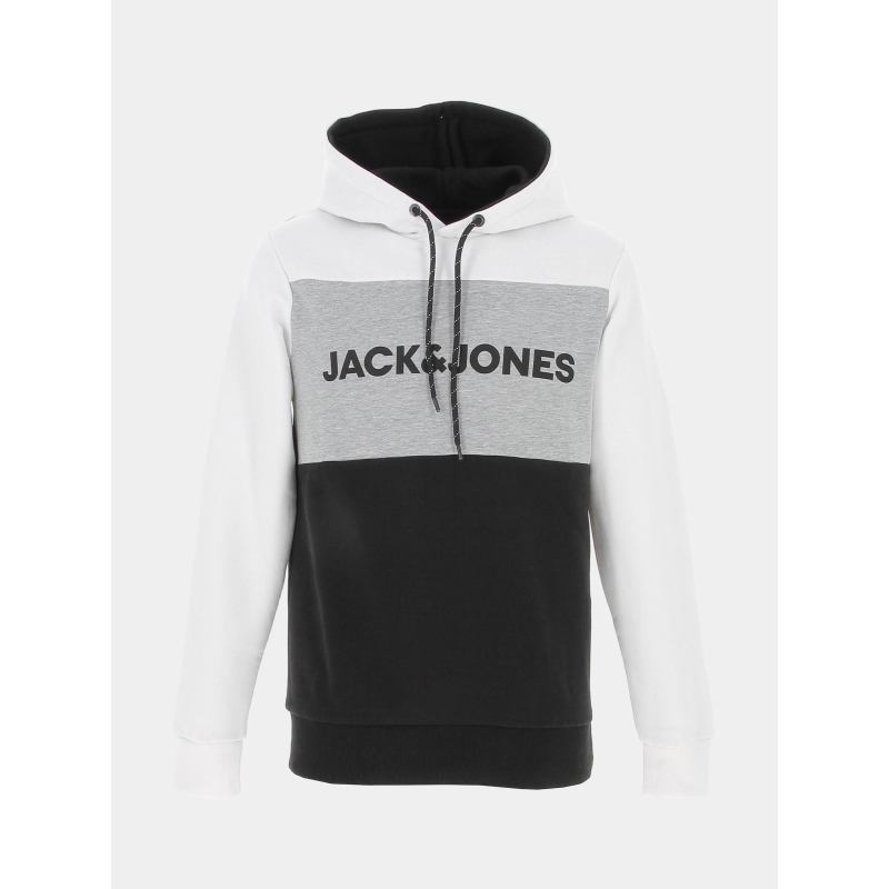 Sweat à capuche colorblock noir homme - Jack & Jones