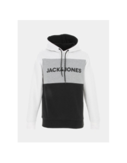 Sweat à capuche colorblock noir homme - Jack & Jones