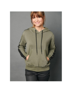 Sweat à capuche stacy vert femme - Delahaye