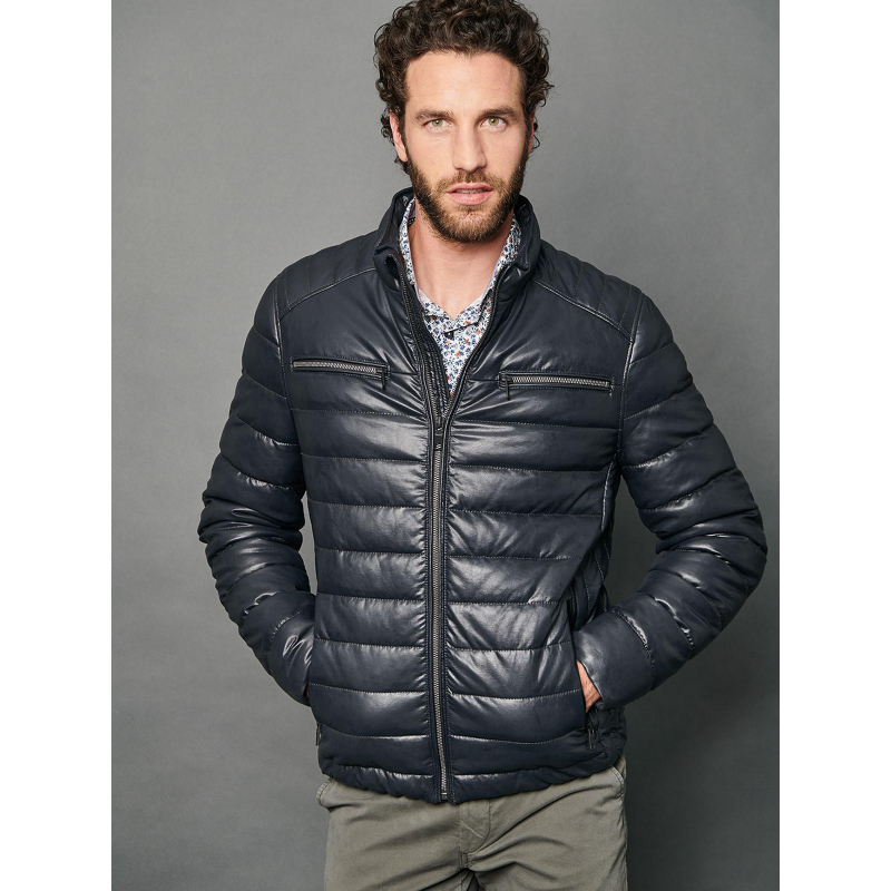 Doudoune dorian pétrole gris anthracite homme - Delahaye