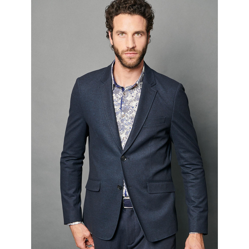 Veste blazer vadim charcoal bleu marine homme - Delahaye