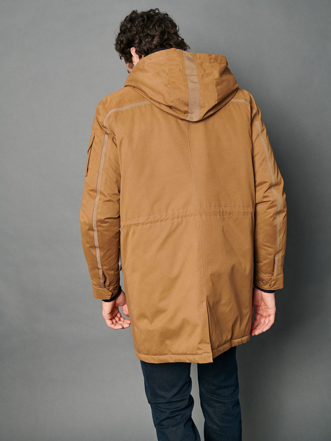 Blouson long karl marron homme - Delahaye