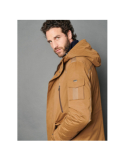 Blouson long karl marron homme - Delahaye