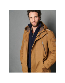 Blouson long karl marron homme - Delahaye