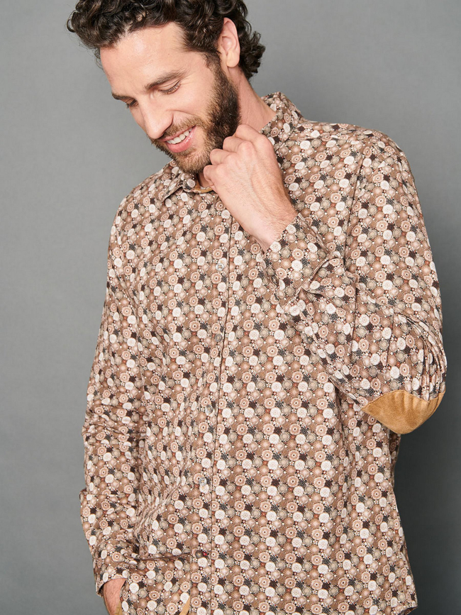 Chemise clément beige homme - Delahaye