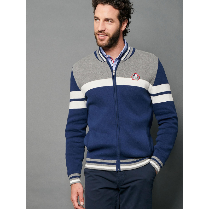 Gilet gaël bleu homme - Delahaye