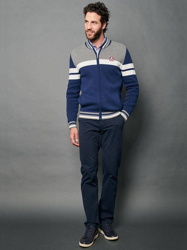 Gilet gaël bleu homme - Delahaye