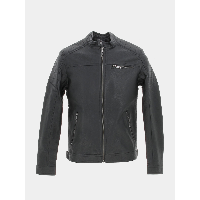 Veste simili cuir rocky noir homme - Jack & Jones