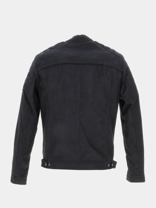 Veste simili cuir suede rocky noir homme - Jack & Jones