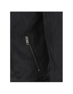 Veste simili cuir suede rocky noir homme - Jack & Jones