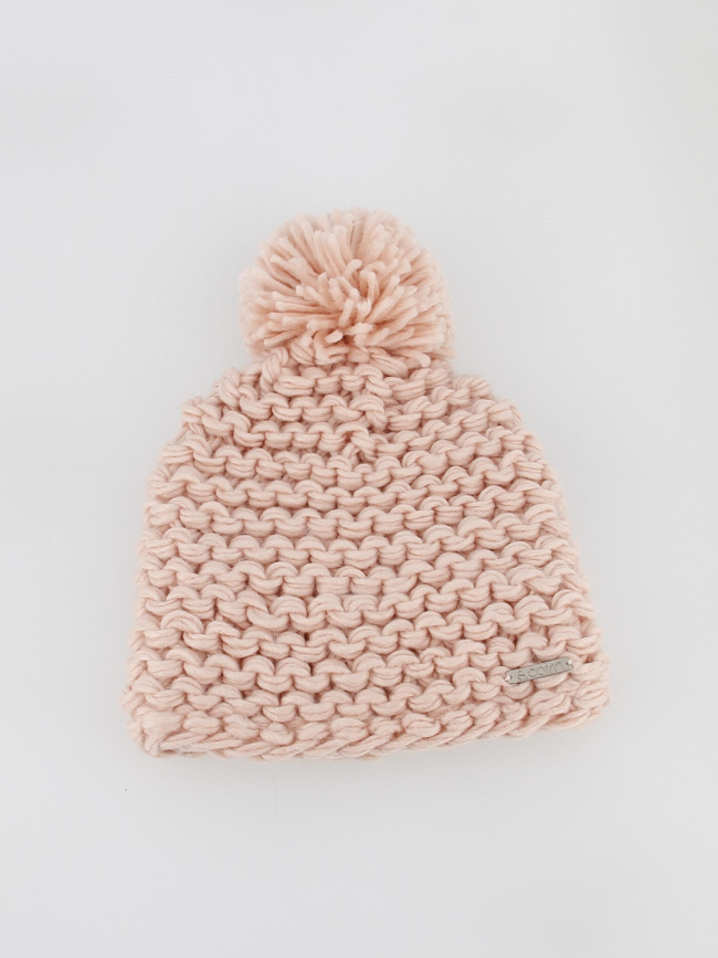 Bonnet pompon olympe rose fille - Cairn