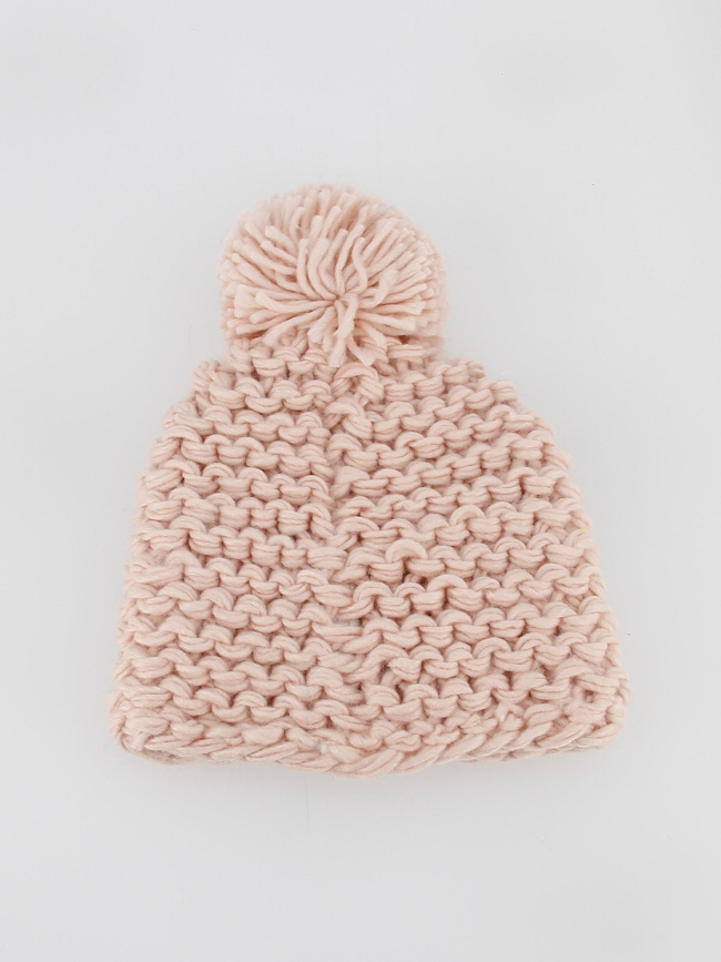 Bonnet pompon olympe rose fille - Cairn