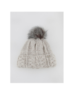 Bonnet pompon sandra beige femme - Cairn