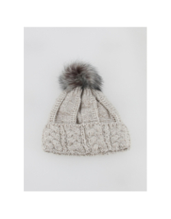 Bonnet pompon sandra beige femme - Cairn