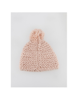 Bonnet pompon olympe rose femme - Cairn