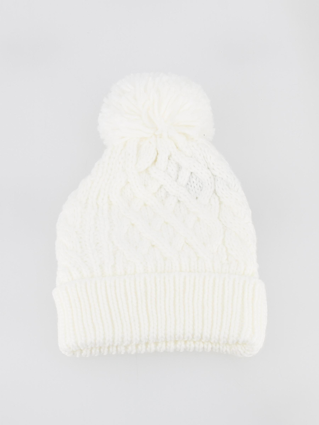 Bonnet pompon liane blanc femme - Cairn