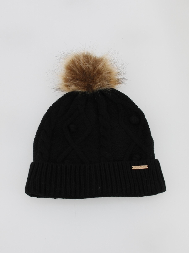 Bonnet pompon rachel noir femme - Cairn