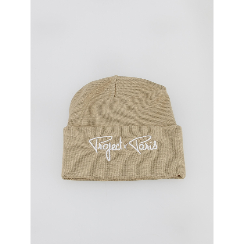 Bonnet signature brodé beige homme - Project X Paris