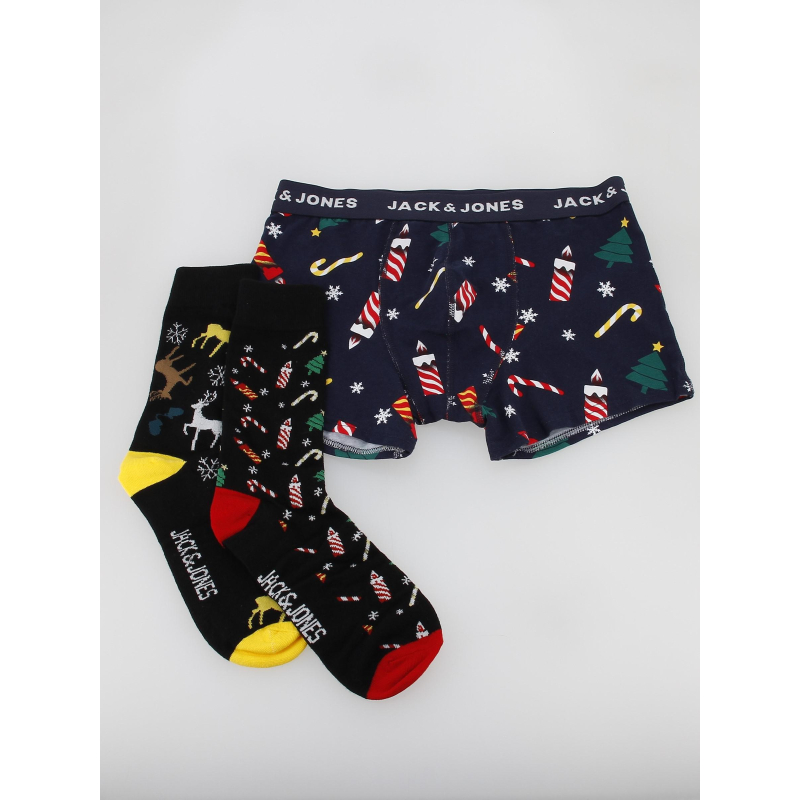 Coffret noël boxer chaussette multicolore homme - Jack & Jones Coffret noël boxer chaussette multicolore homme - Jack & Jones