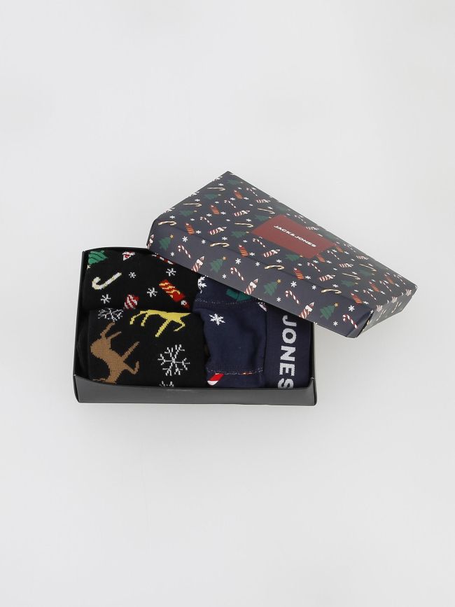 Coffret noël boxer chaussette multicolore homme - Jack & Jones Coffret noël boxer chaussette multicolore homme - Jack & Jones