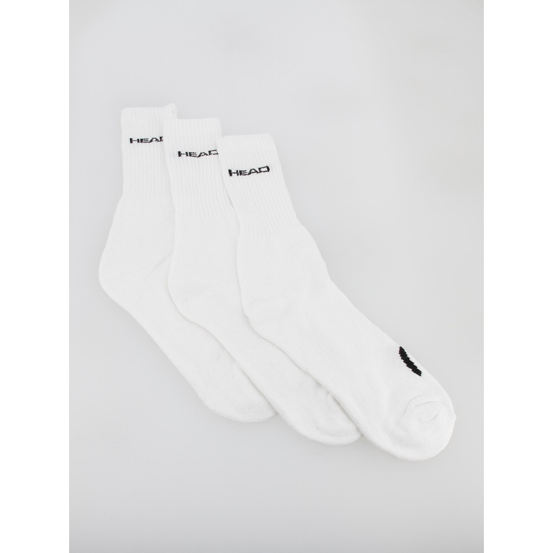 Pack 3 paires de chaussettes crew blanc - Head