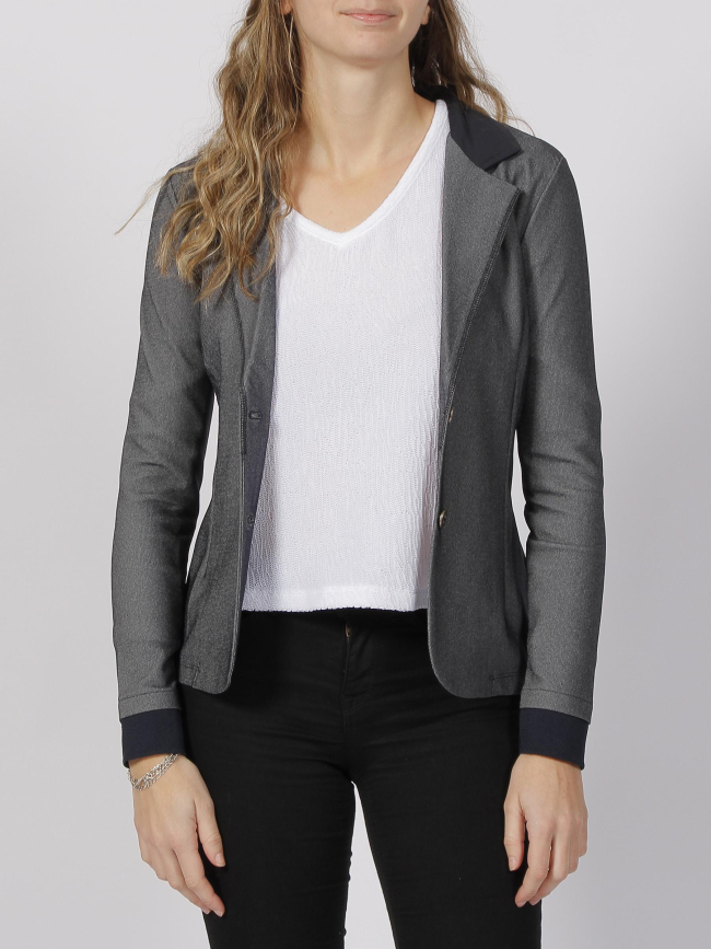 Veste blazer basic shirley denim bleu marine femme - HBT