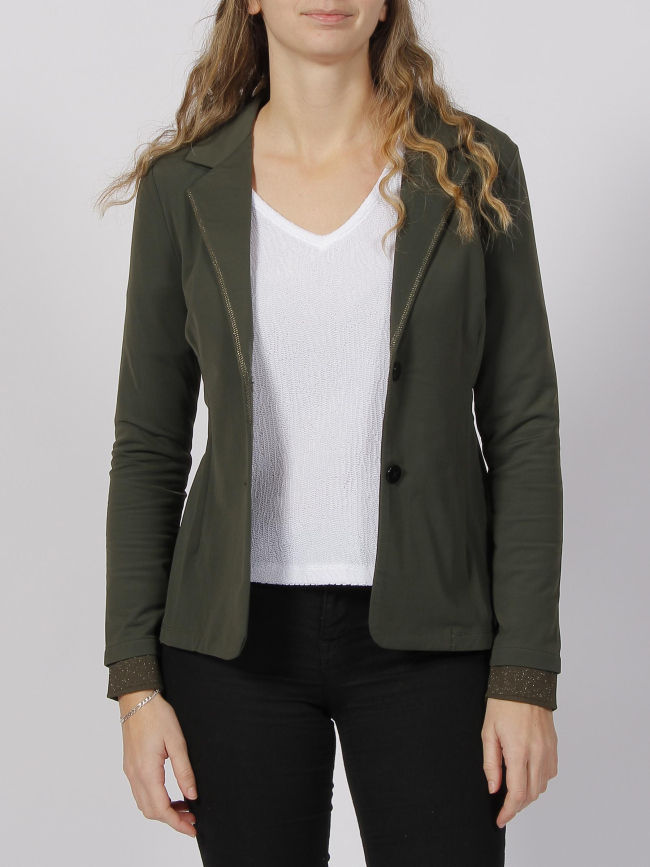 Veste blazer basic shirley kaki femme - HBT