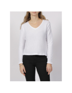 Top manches longues basic essentiel ibiza blanc femme - HBT