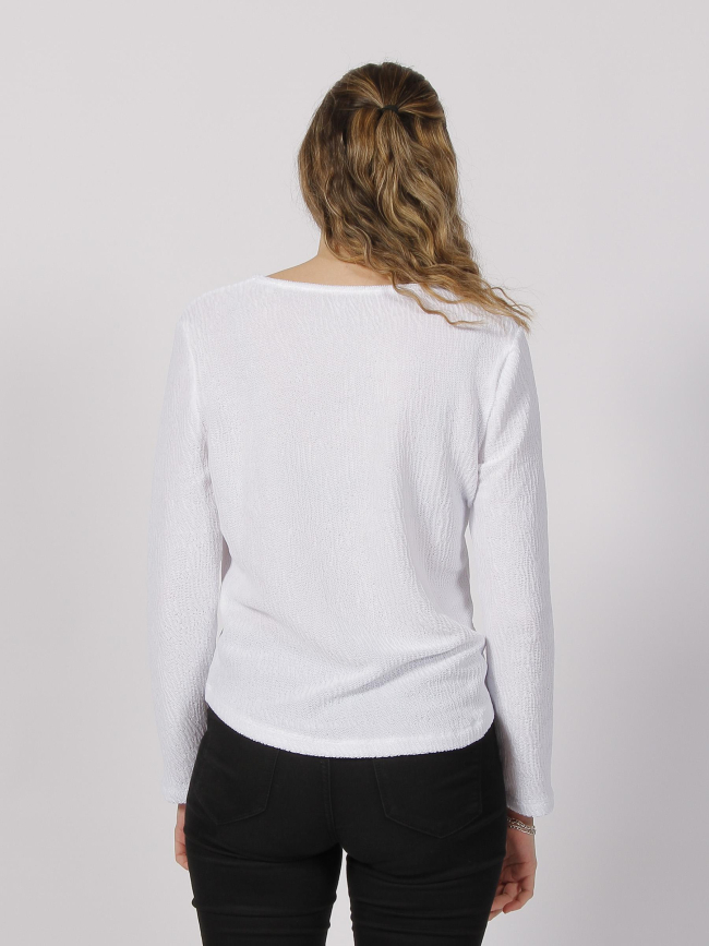 Top manches longues basic essentiel ibiza blanc femme - HBT