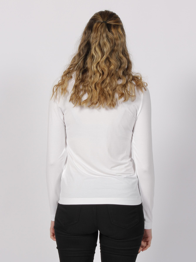 Top manches longues basic justine blanc femme - HBT