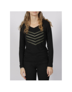 Top manches longues basic justine noir femme - HBT