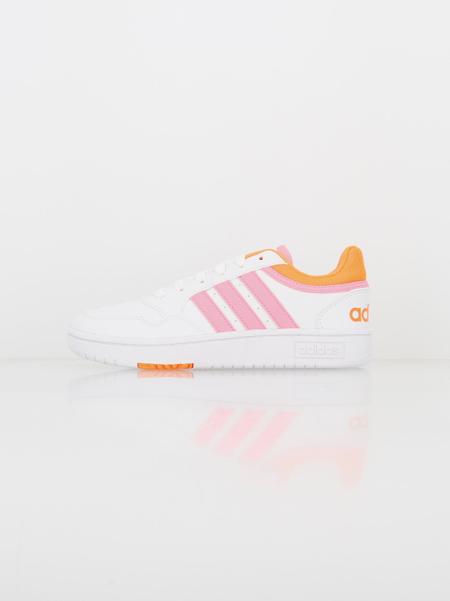 Baskets hoops 3.0 fluo blanc enfant - Adidas