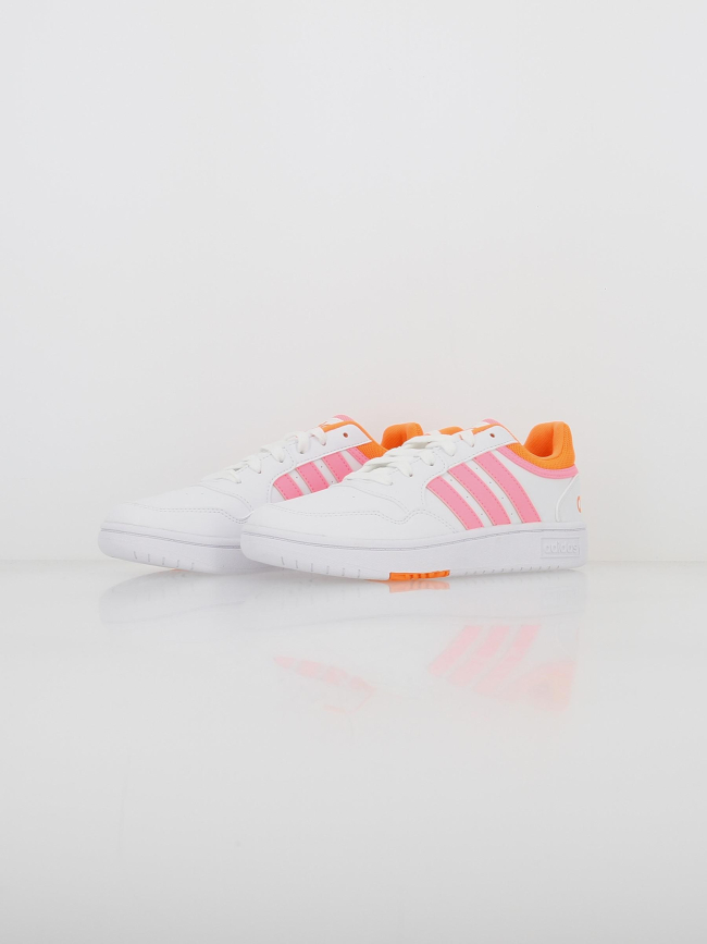 Baskets hoops 3.0 fluo blanc enfant - Adidas