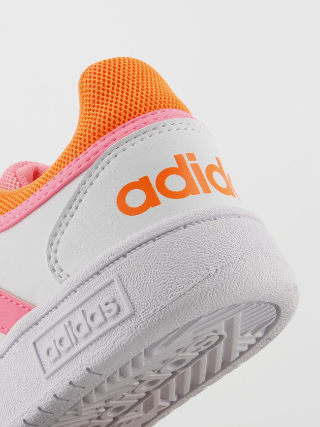 Baskets hoops 3.0 fluo blanc enfant - Adidas