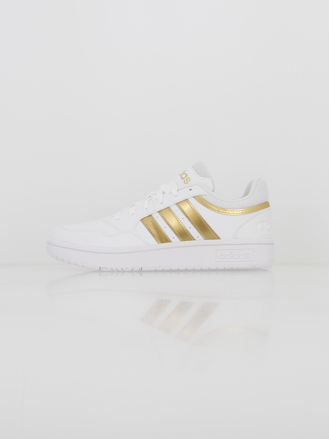 Baskets hoops 3.0 blanc/doré femme - Adidas