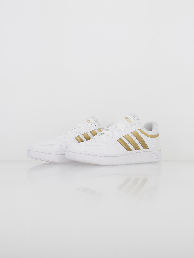 Baskets hoops 3.0 blanc/doré femme - Adidas