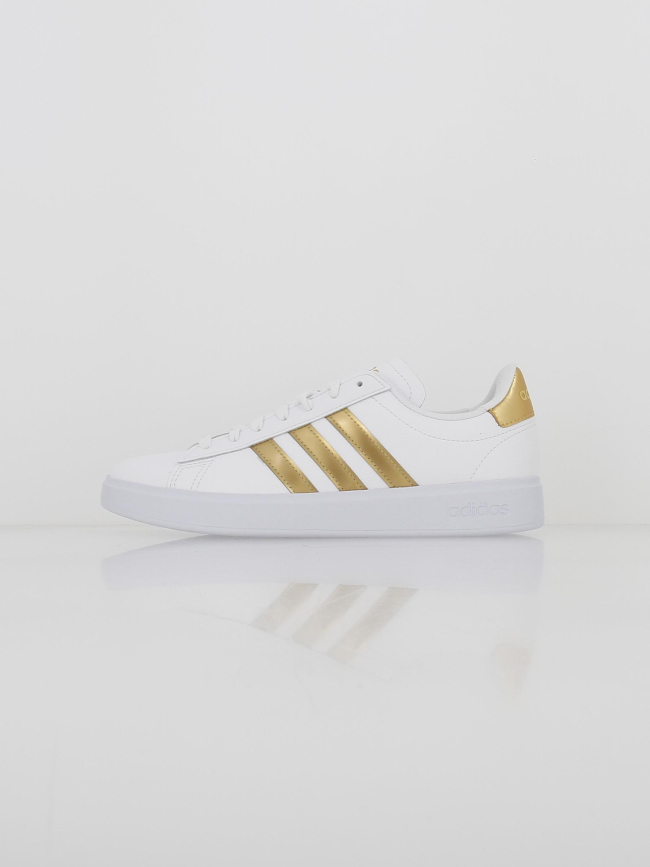 Baskets grand court 2.0 blanc/doré femme - Adidas