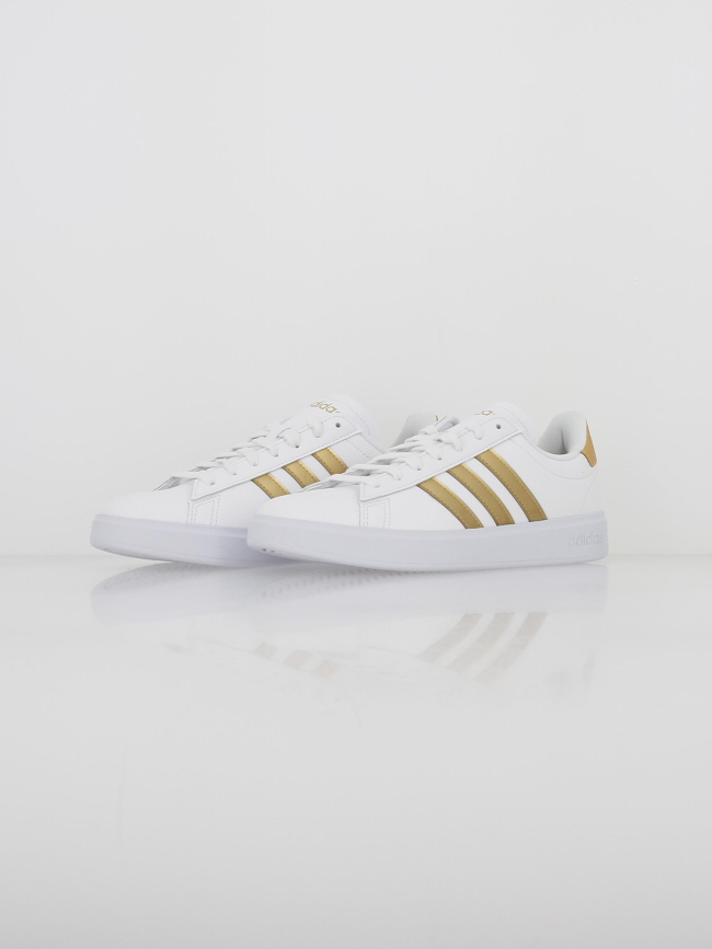 Baskets grand court 2.0 blanc/doré femme - Adidas